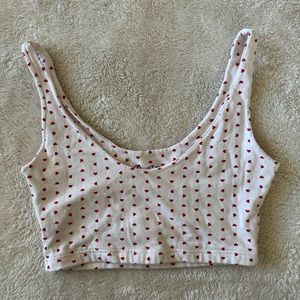 Rare Brandy Melville Heart Crop tank